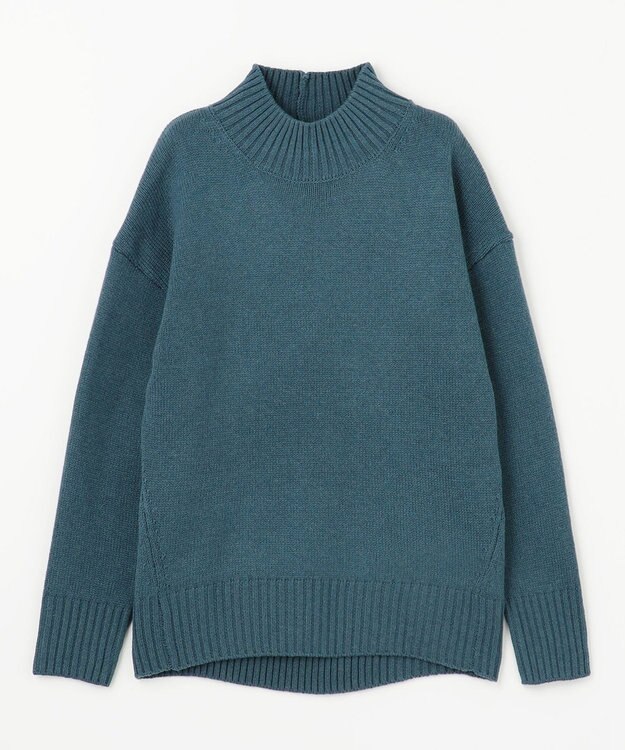 ANY 【6色展開】ラムウールハイネックニット ダスティブルー