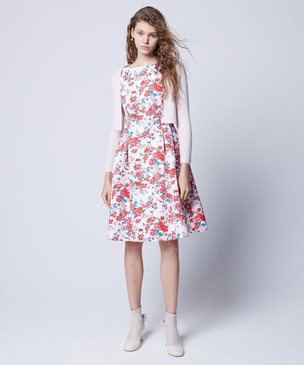 TOCCA 【洗える】WANDERING FLOWER ドレス レッド系5