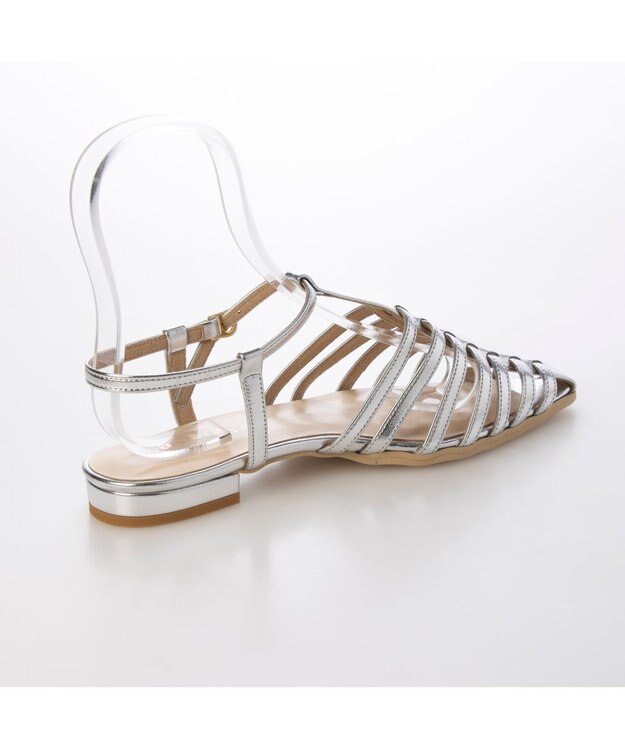 MODE ET JACOMO <carino>ポインテッドトゥグルカサンダル シルバー