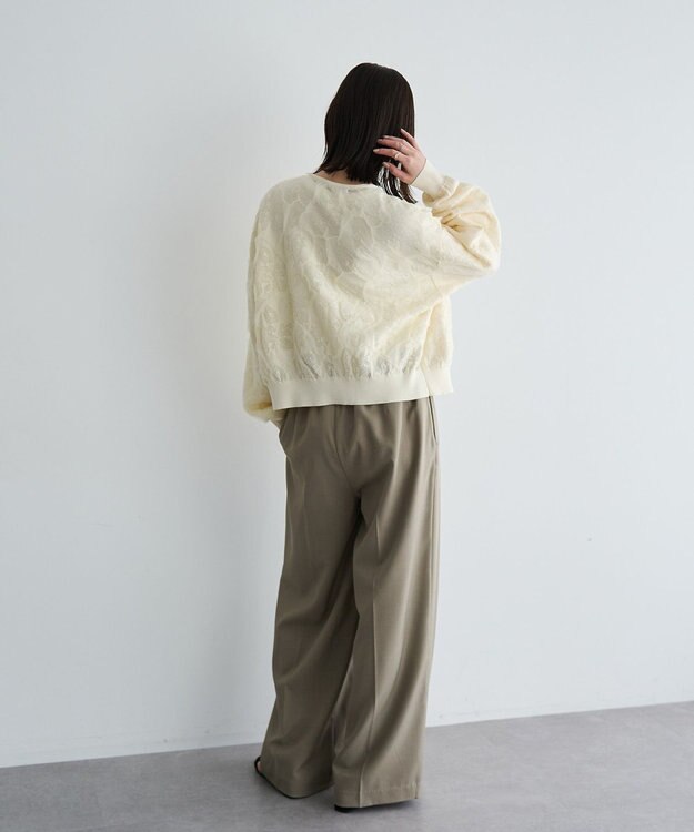 YECCA VECCA ふくれジャガードニットブルゾン Black