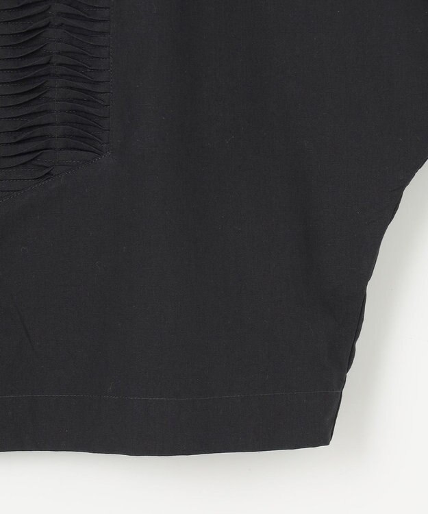 23区 【Indian Factory】コットンポプリン タックディテール シャツ ブラック