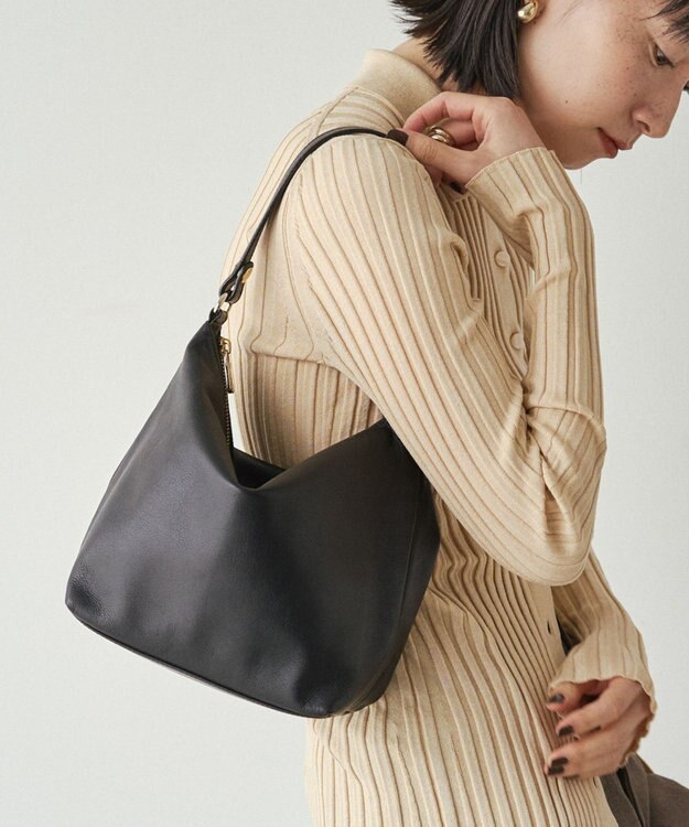 russet ソフトレザーシンプルショルダーバッグ (CE-1328-WEB) Black