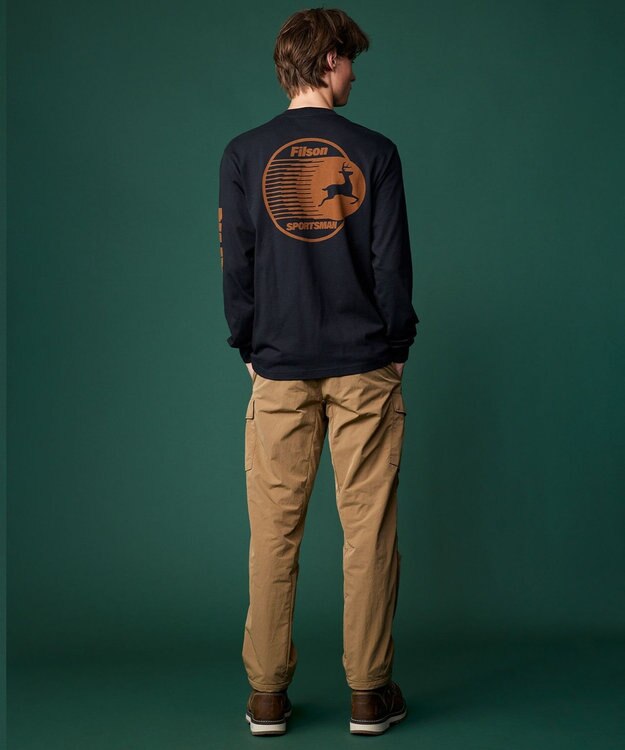 JOSEPH ABBOUD MOUNTAIN 【FILSON】LONG SLEEVE FRONTIER GRAPPHIC T-SHIRT ブラック系