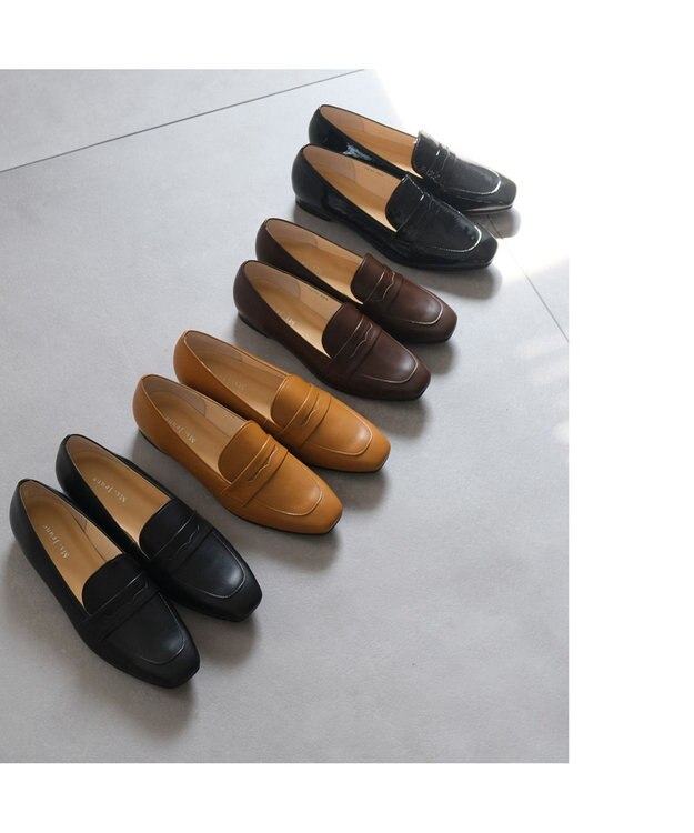 Pointer 日本製 本革シンプルローファー ブラック