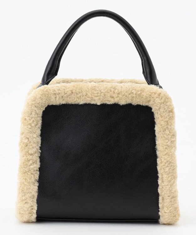 ICB 【CLASSY.1月号掲載】トリミングスクエア ショルダーバッグ ブラック系