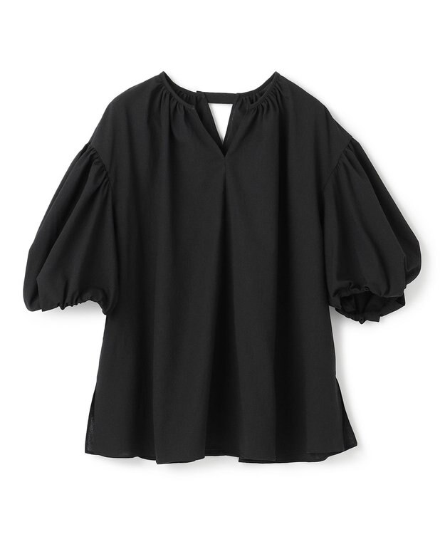 UNFILO BREEZEMOVE ボリュームブラウス ブラック