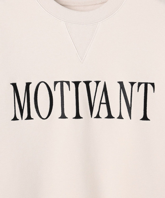 UNFILO ハイストレッチ ロゴスウェット グレージュ×ブラックロゴ