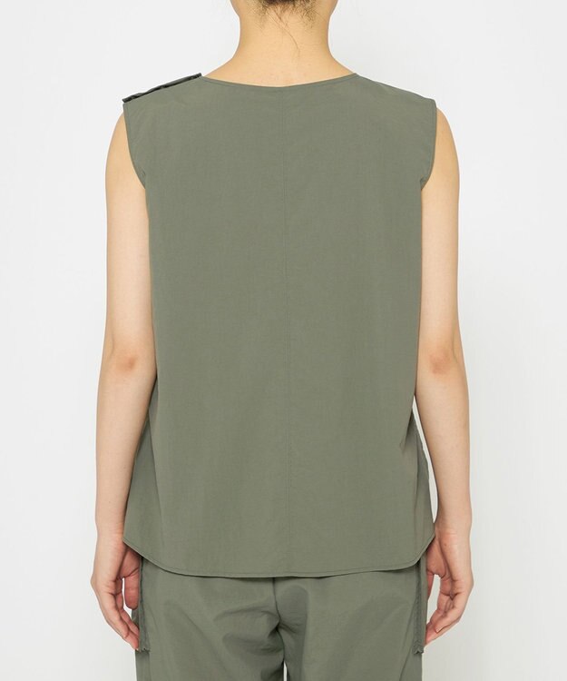 uncrave 【撥水・洗濯機洗い可】ライトプルーフナイロン ブラウス（uncrave WHITE） カーキ