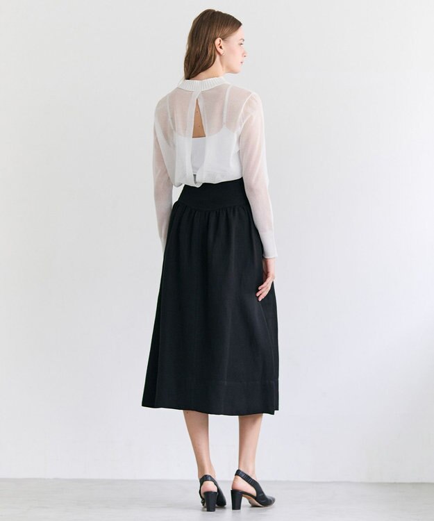 BEIGE， PYRRHOT / シアーコンビ バックスリットプルオーバー Ecru