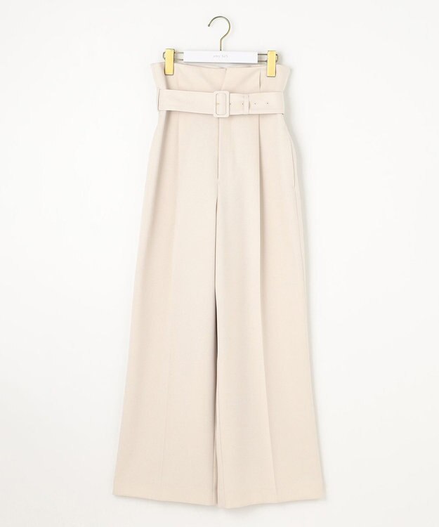 ANY SIS 【BAILA12月号掲載・貴島明日香さんコラボ】ハイカットリターン ワイドパンツ アイボリー