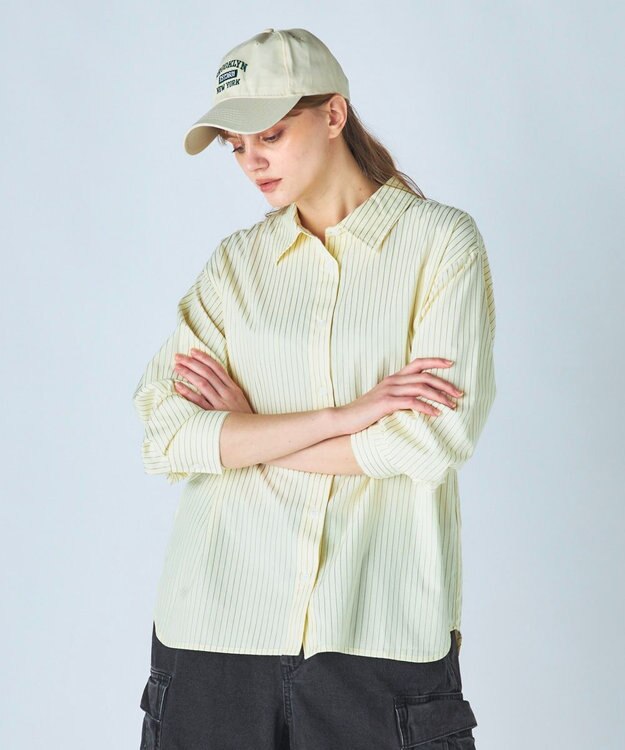 OP／FILA 【ocean pacific】デイリーオーバーサイズシャツ/UVカット イエロー