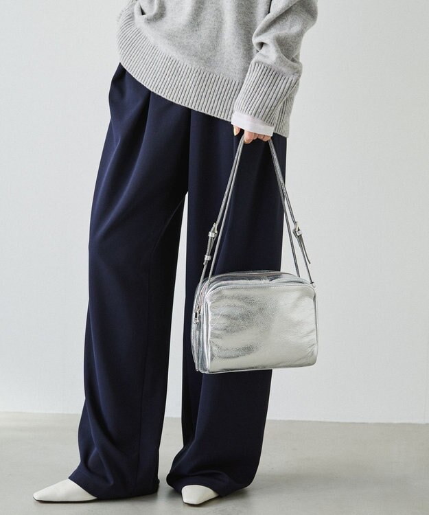 russet kuubo ボックストートバッグ(CE-1633) Silver