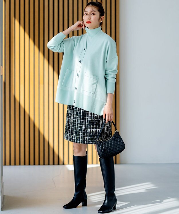 組曲 ビックシルエット カーディガン グリーン系