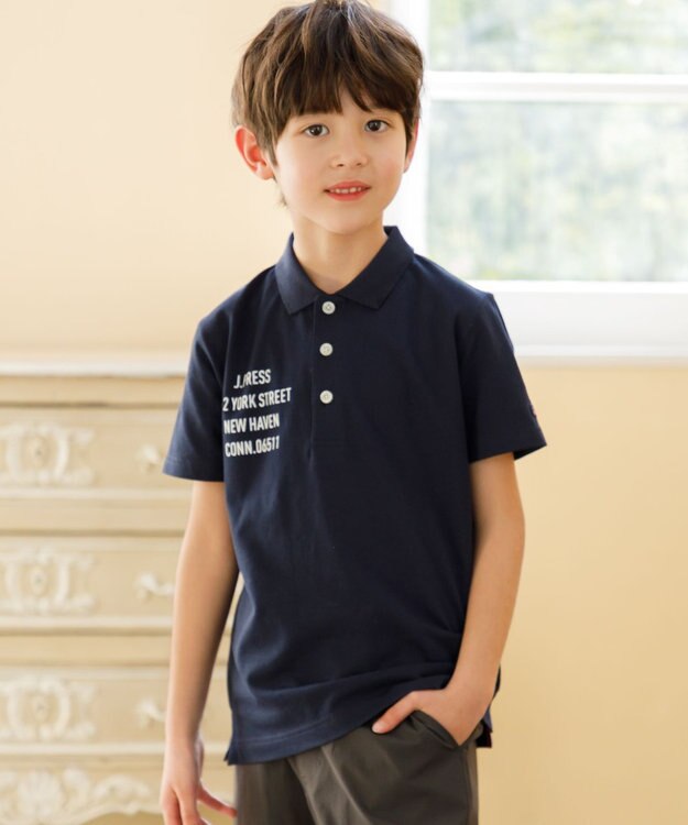 J.PRESS KIDS 【140-170cm】T/C ライト カノコ 半袖ポロシャツ ネイビー系
