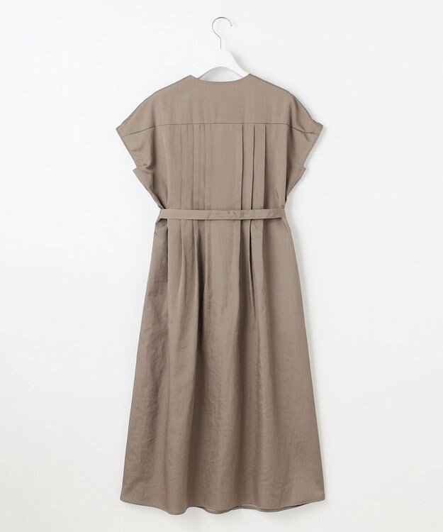 自由区 S 【洗える】シルキータック ワンピース シナモン