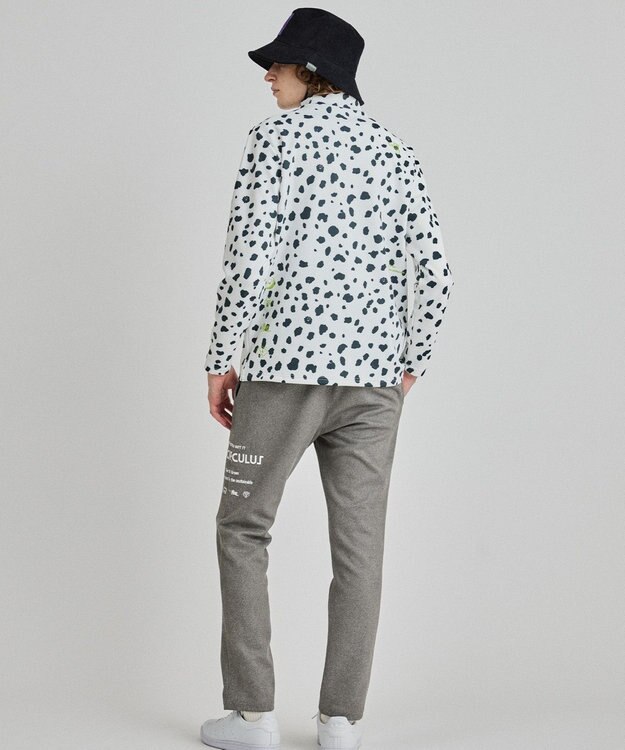 PW CIRCULUS 【MEN】スノーレオパード柄裏フリースモックネックT ホワイト系5