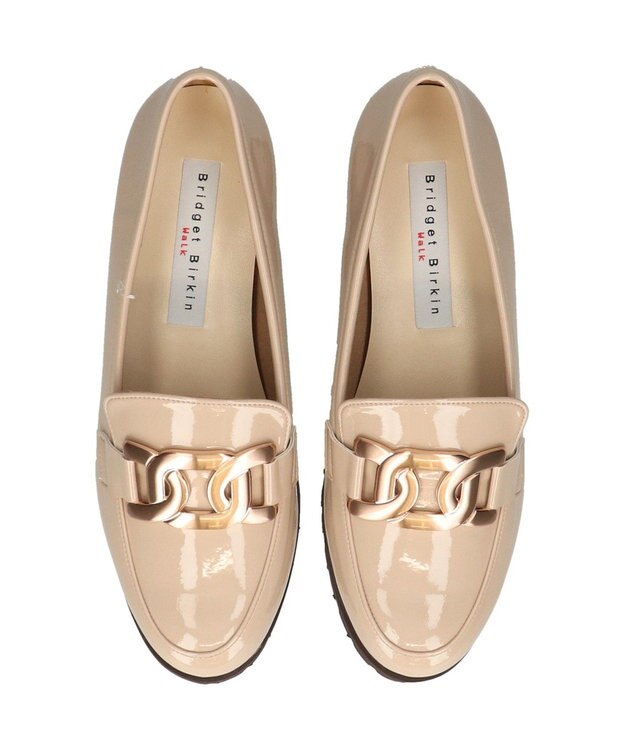 Bridget Birkin ＜3E＞【Bridget Birkin Walk】ラウンドコンフォートローファー ベージュエナメル