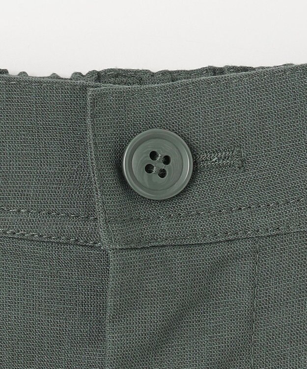 ANY L 【ウエストゴム】清涼リネンカーゴパンツ モスグレー