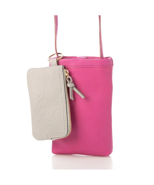 UNBILLION perche フラグメントケース付きモバイルショルダー ピンク