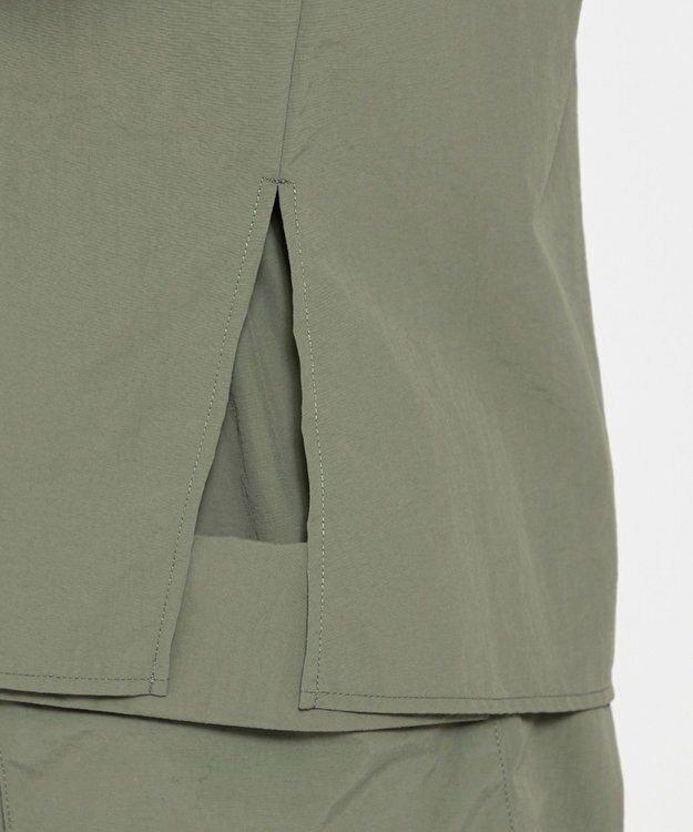 uncrave 【撥水・洗濯機洗い可】ライトプルーフナイロン ブラウス（uncrave WHITE） カーキ