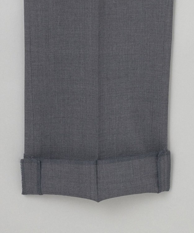 GOTAIRIKU ロングセラー【洗える/折り目加工/シワになりにくい/ウエストアジャスター】ウォッシャブル サマーウール100％パンツ_定番色(1タック)25年モデル ライトグレー系