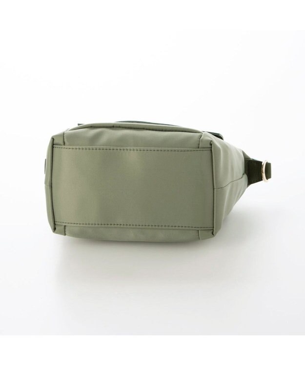 UNBILLION ペルケ perche / ナイロン×牛革かぶせジェムストーン2wayショルダーバッグ グリーン