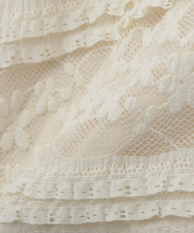 earth music&ecology 総レースナロースカート Ivory