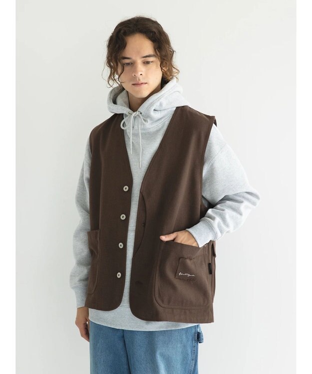 CRAFT STANDARD BOUTIQUE 【リサイクル】ヘビーツイルワークベスト Brown