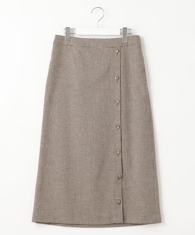 J.PRESS LADIES ドビー チェック スカート ベージュ系3