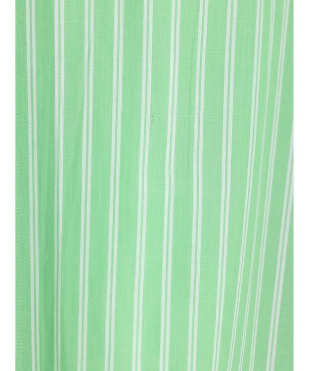 earth music&ecology ポプリンフレアワンピース Stripe Green