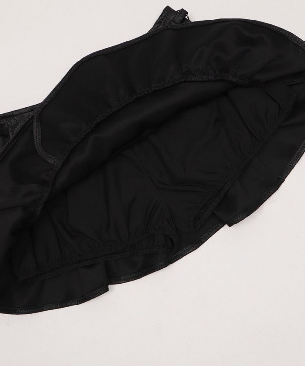 WEGO スタッズフリルティアードミニスカパン ブラック