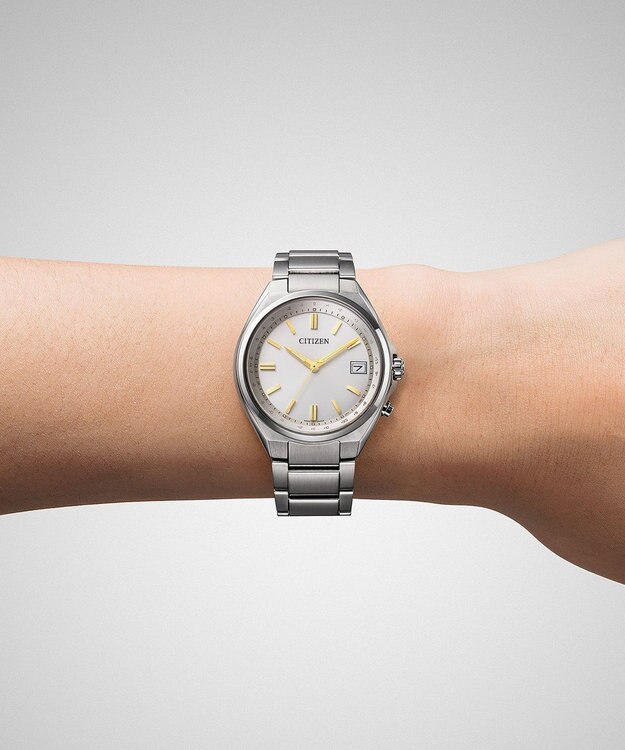 CITIZEN 【ベーシックな3針】光発電エコ・ドライブ電波時計 CB1160-55A シルバー