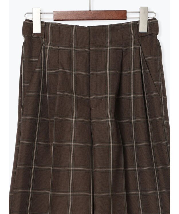 Te chichi パターンアソートワイドクロップトパンツ ブラウン