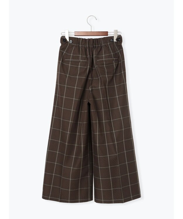 Te chichi パターンアソートワイドクロップトパンツ ブラウン