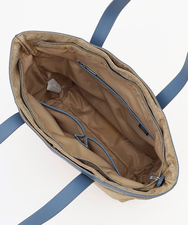 Y'SACCS リネンライク　イニシャルトート　Mサイズ ベージュ