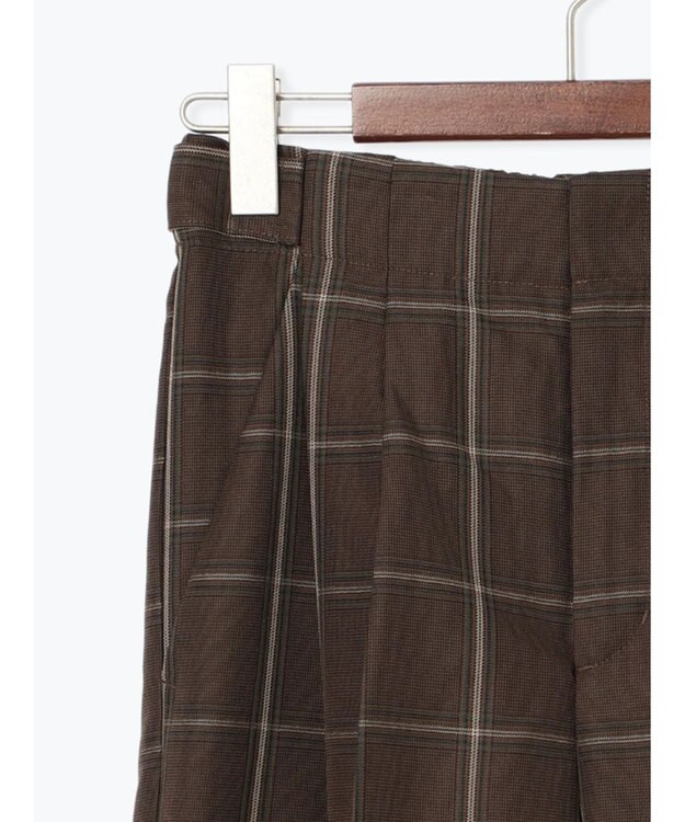 Te chichi パターンアソートワイドクロップトパンツ ブラウン