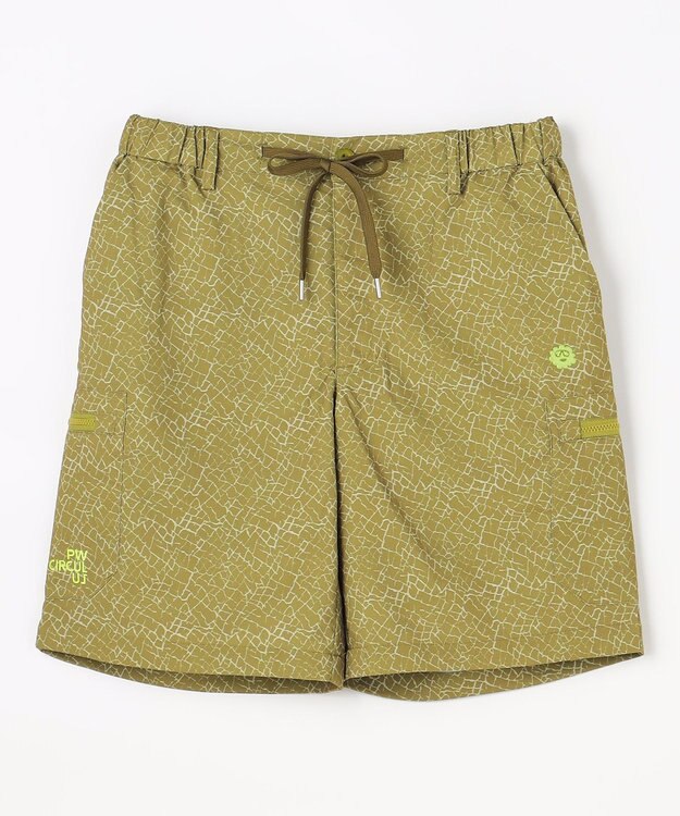 PW CIRCULUS 【MEN】ドライタッチ エレファント総柄プリントショートパンツ ゴルフ カーキ系5