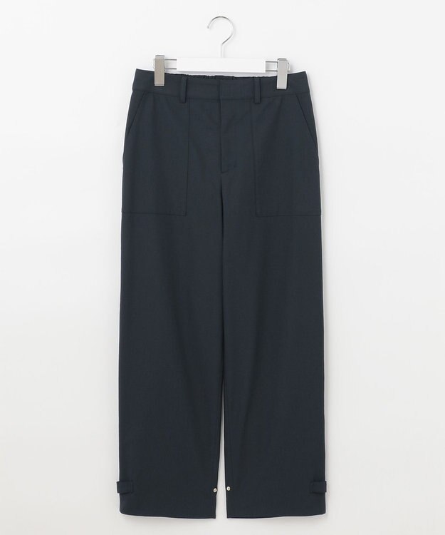 J.PRESS LADIES 【2WAY・洗える】ポリエステルリネンパンプキンシェル ベイカー パンツ ネイビー系