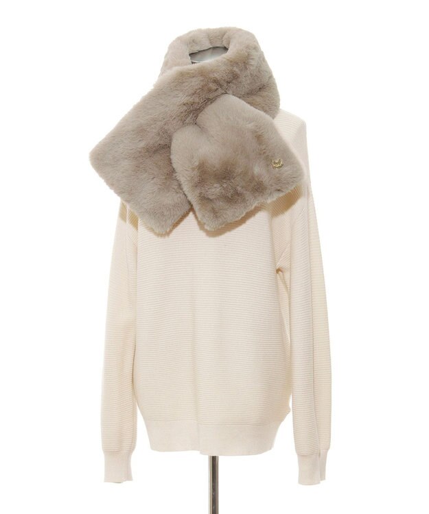 MOONBAT 【FUDGE11月号掲載】PAUL & JOE ACCESSOIRES フェイクファービッグマフラー モカブラウン