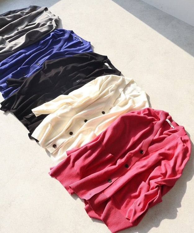 AMERICAN HOLIC バイパチＶネックワイドニットカーディガン Ivory