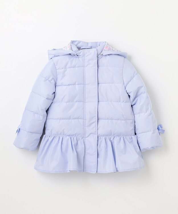 ANY KIDS 【洗濯機OK】中綿リボンコート サックスブルー