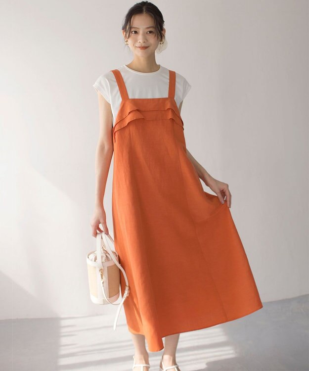 組曲 L フレンチスリーブカットソー アイボリー系