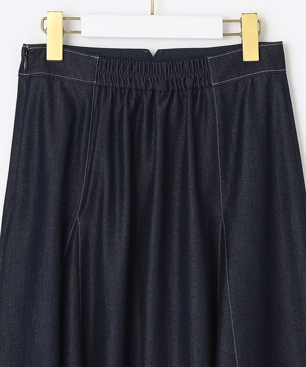 ANY SIS 【洗える】デニムライクシャンブレー スカート シャンブレーブルー