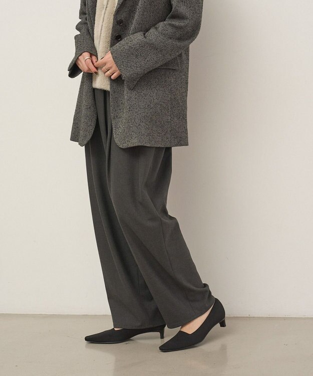 steppi 【洗える/撥水】スクエアトゥ パンプス ブラック