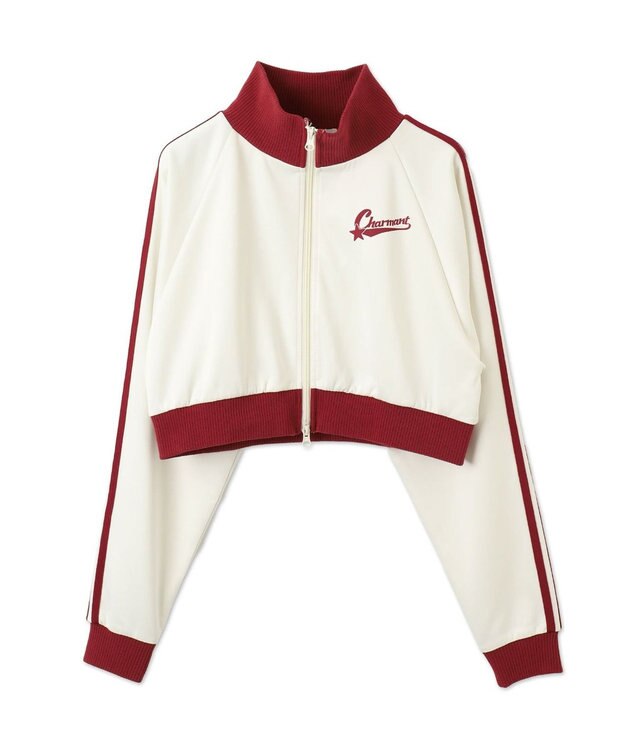 WEGO ロゴプリントトラックジャケット ワイン