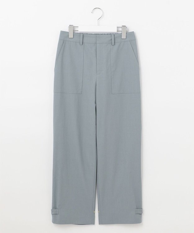 J.PRESS LADIES 【2WAY・洗える】ポリエステルリネンパンプキンシェル ベイカー パンツ スカイブルー系