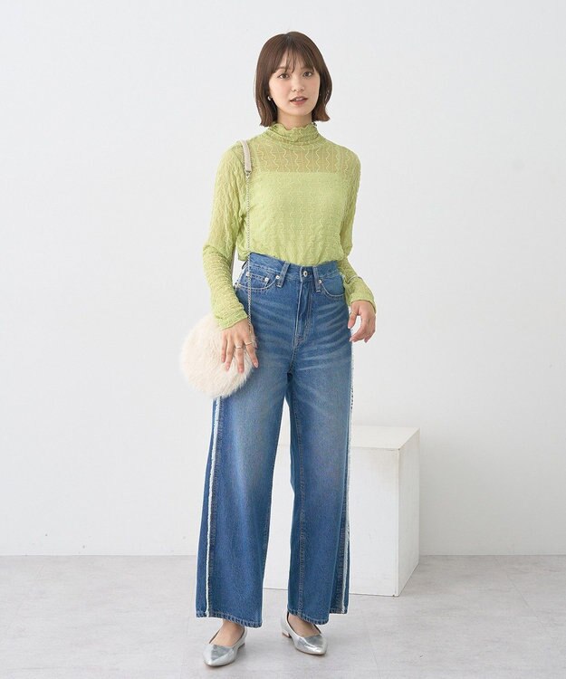 earth music&ecology ファーラウンドバッグ Ivory