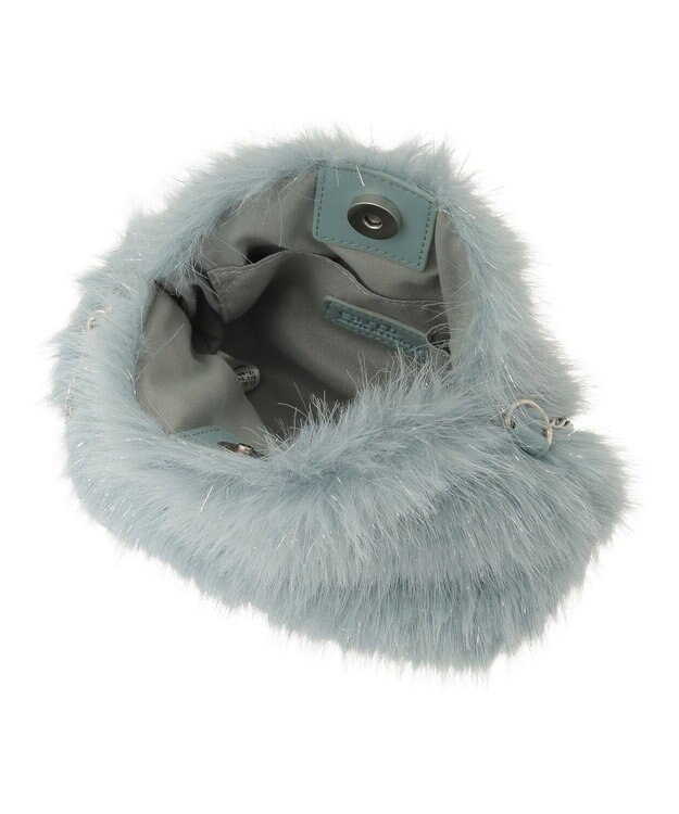 earth music&ecology ファーラウンドバッグ Light Blue