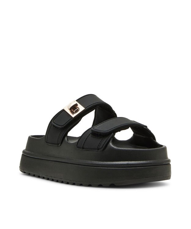 STEVE MADDEN BIGSCHMONA-J 厚底ダブルベルトサンダル ブラック