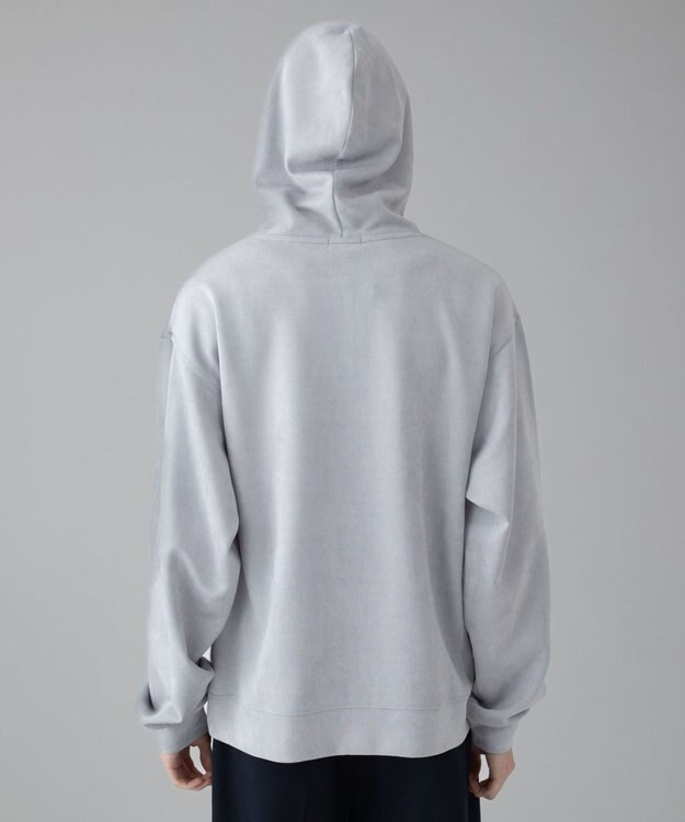 WEGO 【ユニセックス着用ITEM/MLサイズ展開】フェイクスウェードZIPパーカー ライトグレー